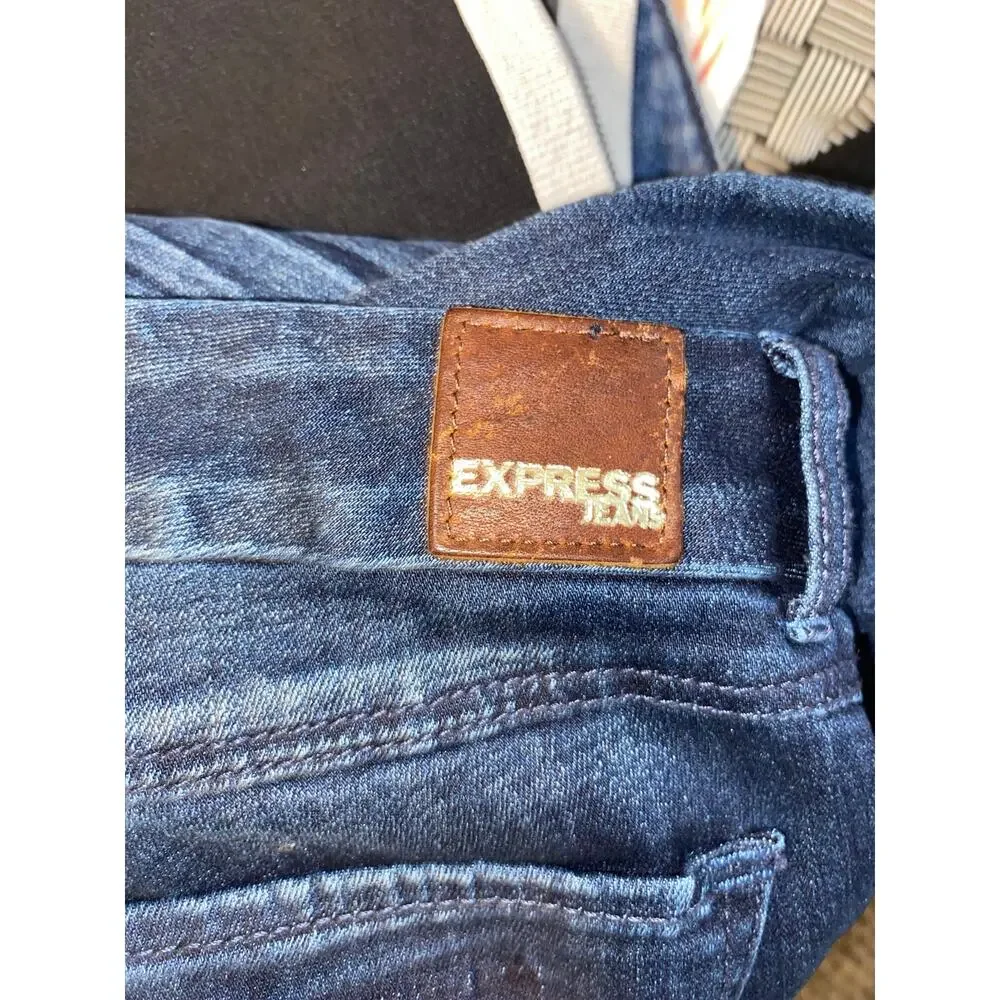 Express Zelda Wide Leg Jeans Women’s Size 6 Ultra Low Rise Dark Wash NWT $88.00 - Picture 6 of 12